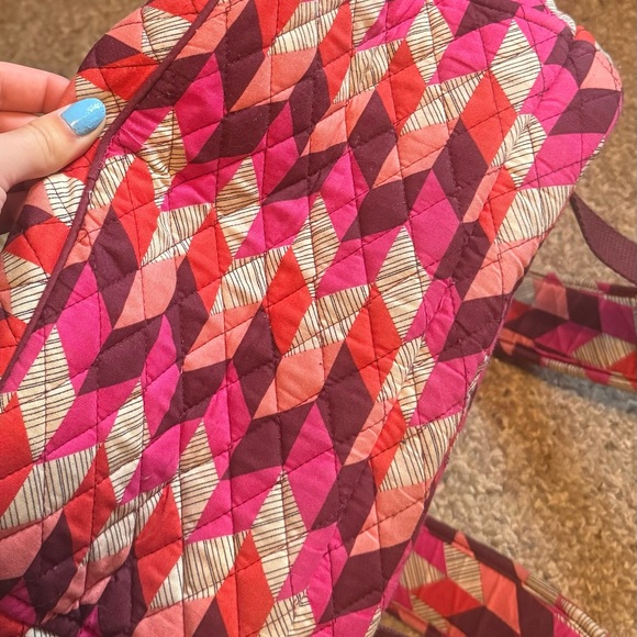 Vera Bradley Backpack Large Bohemian Chevron Padded Laptop / Straps Zip Pockets - Picture 9 of 9